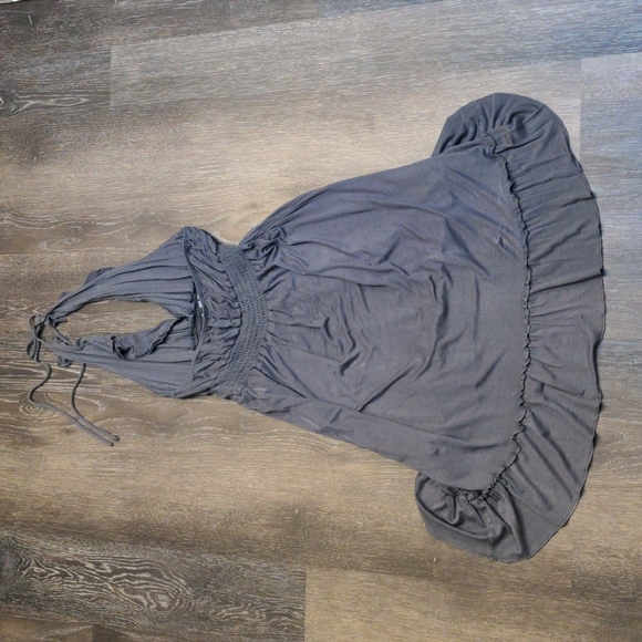 Velvet Torch Simple Gray Halter Top Dress Size L - Picture 2 of 6